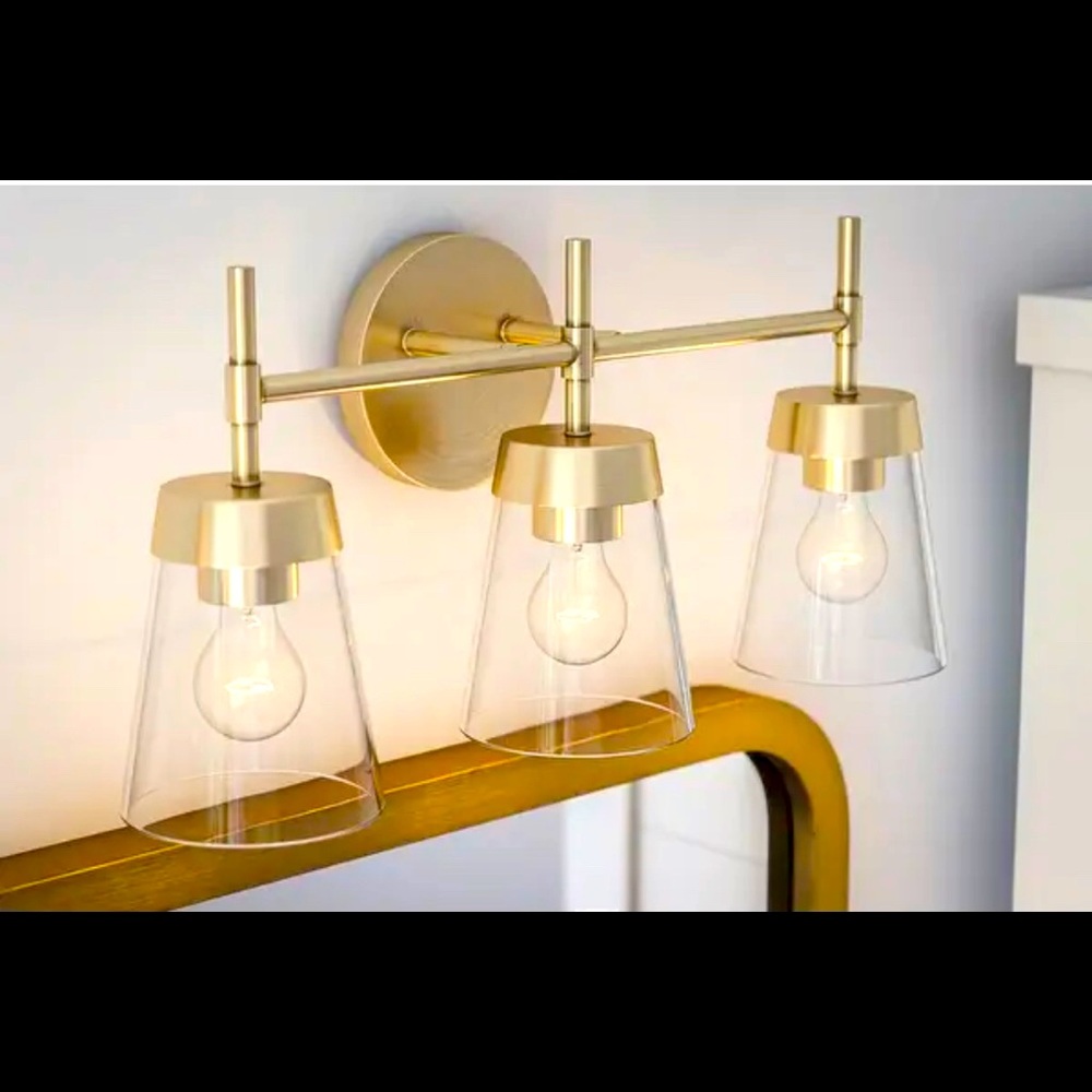 Two brand new three light bathroom sconces